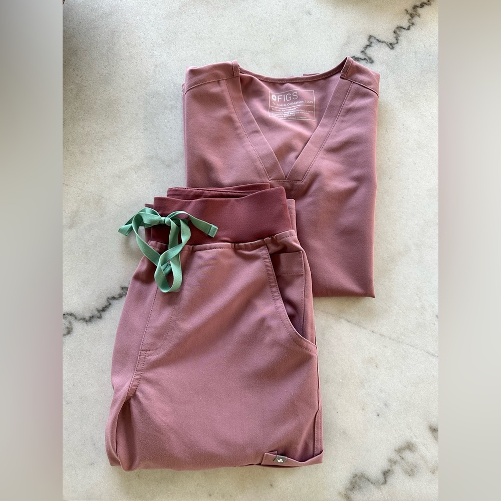 Figs Mineral Mauve Scrubs Set XXS/XS